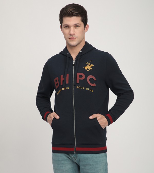 Logo Printed Hooded Jacket
