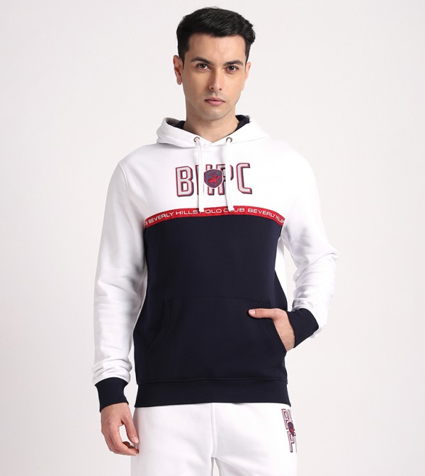Color Block Long Sleeves Hoodie