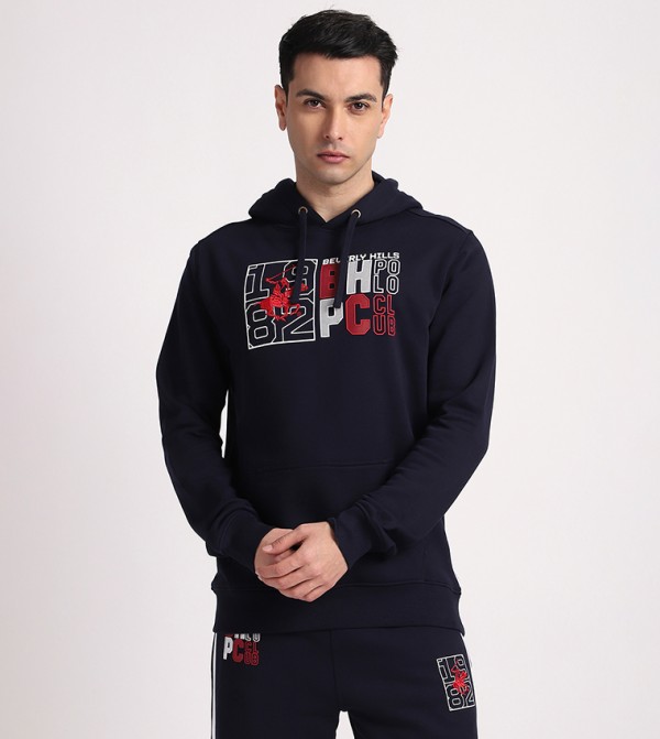 Logo Printed Long Sleeves Hoodie