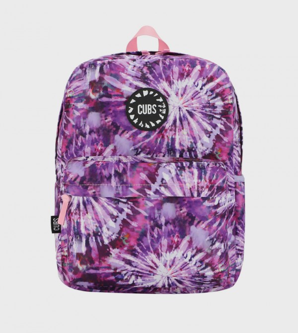 All Purple Tie-Dye Zip Around Backpack