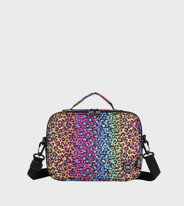Rainbow Leopard Print Lunch Bag