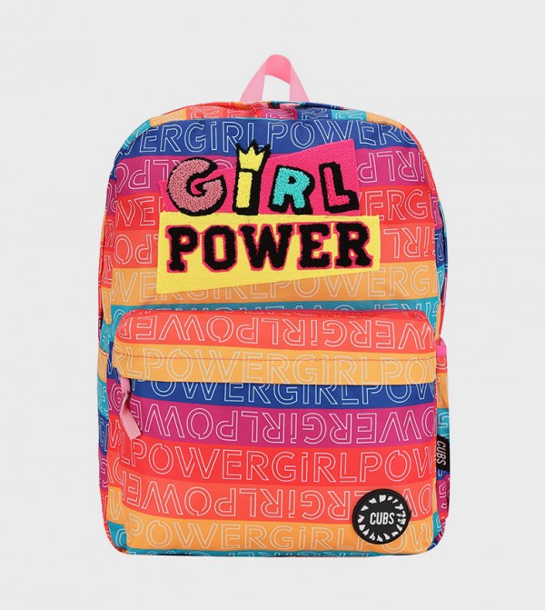 Girl Power Print Backpack