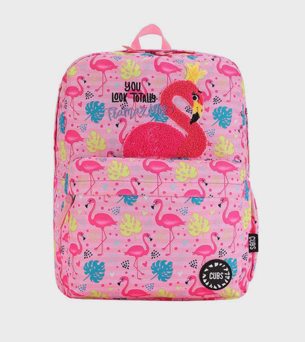Flamingo Print Backpack