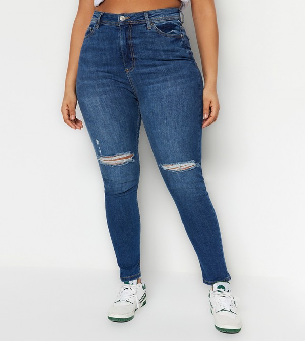 High waisted ripped sales jeans for women