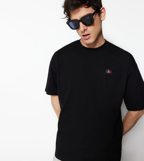 Trendyol Man Young - T-Shirt Oversize A Maglia In Cotone Uomo - Girocollo Basic - Colore Khaki