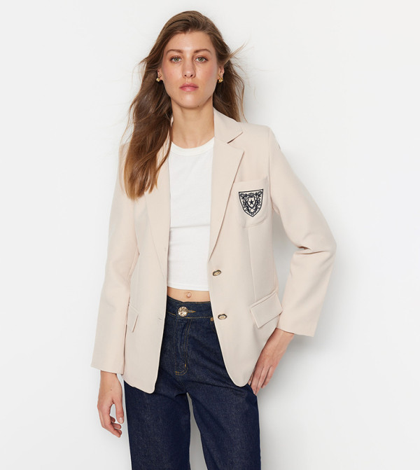 Shawl Collar Regular L S Blazer Light Beige