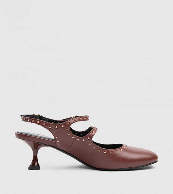 Studded Mary Janes Pumps