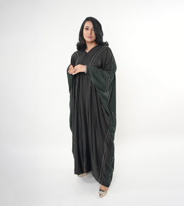Embellished Batwing Sleeves Abaya