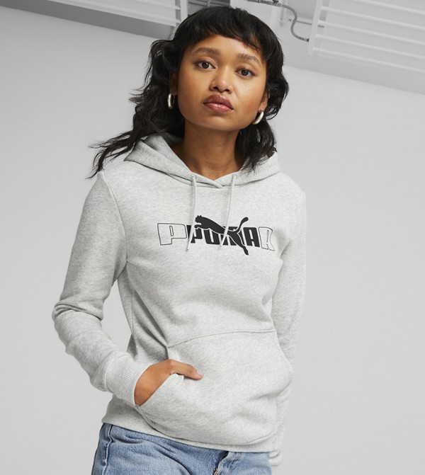 Puma grey 2024 hoodie womens