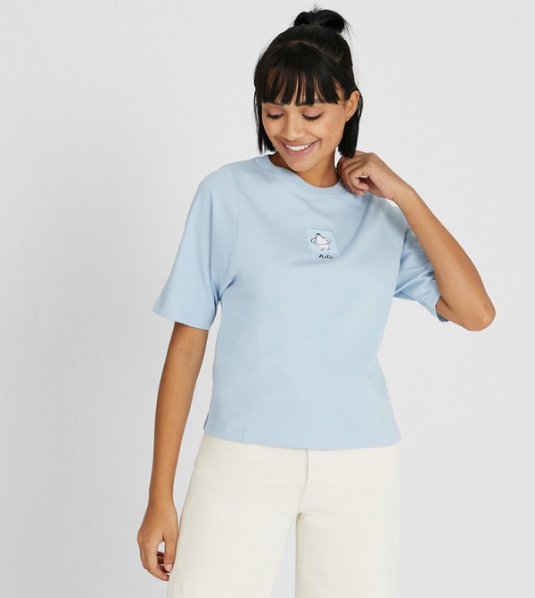 Short Sleeve T-shirt-Blue