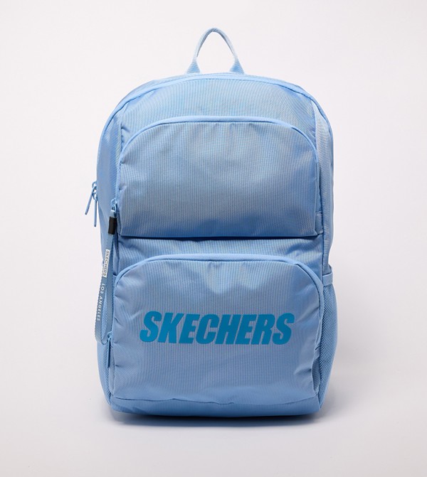 Logo Printed Zippered Backpack