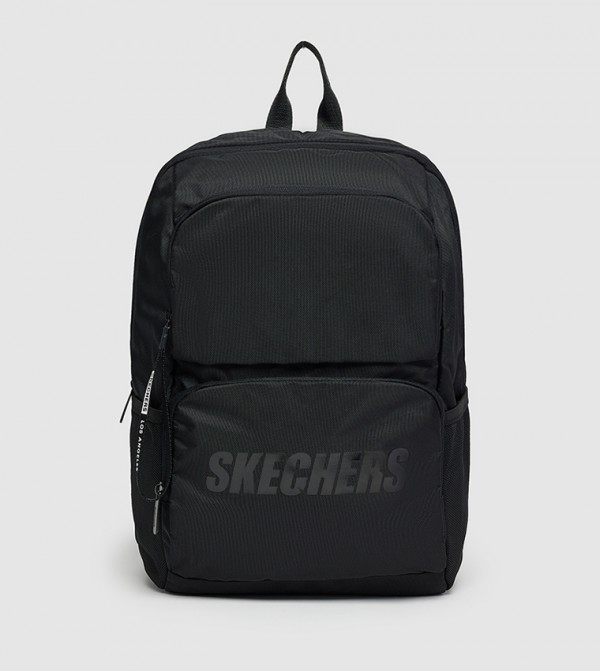 Logo Printed Zippered Backpack