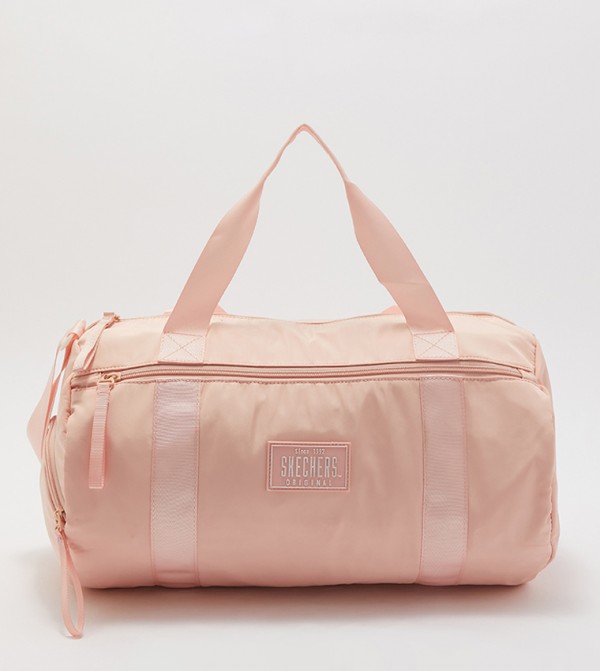 Textured Checkered Duffel Bag - White OR Pink – She She Boutique
