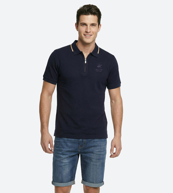 Logo Embroidered Short Sleeves Polo T-Shirt