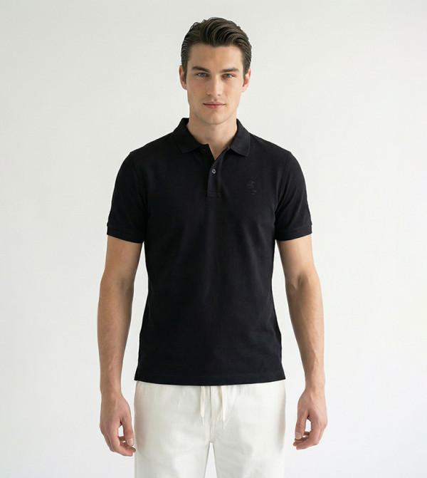 Logo Embroidered Short Sleeves Polo T-Shirt