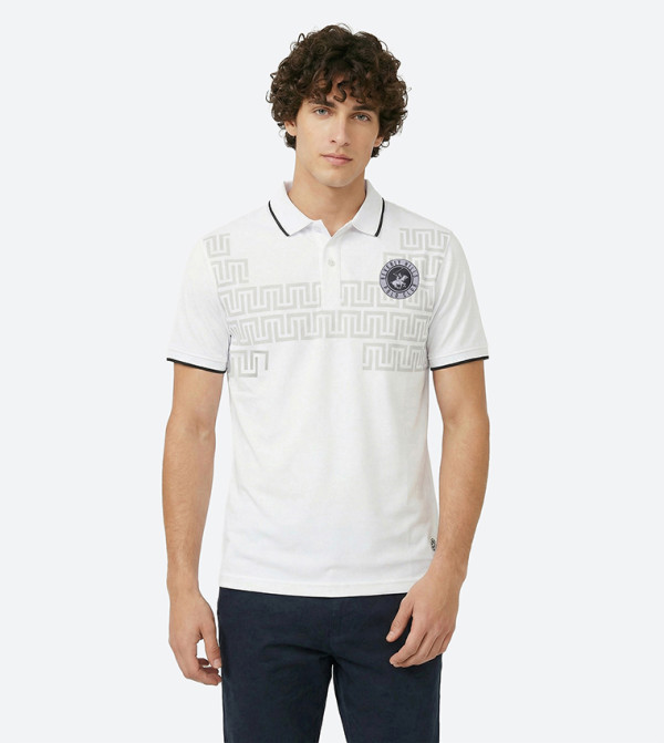Logo Printed Short Sleeves Polo T-Shirt