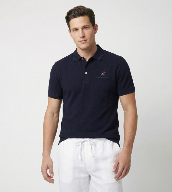 Logo Embroidered Short Sleeves Polo T-Shirt