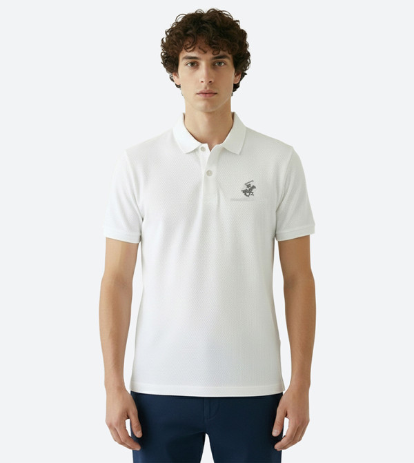 Logo Embroidered Short Sleeves Polo T-Shirt