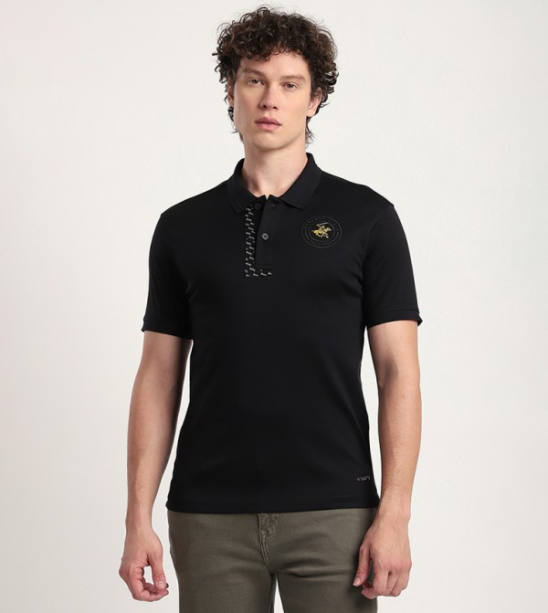 Logo Embroidered Short Sleeves Polo T-Shirt