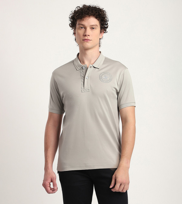 Logo Embroidered Short Sleeves Polo T-Shirt