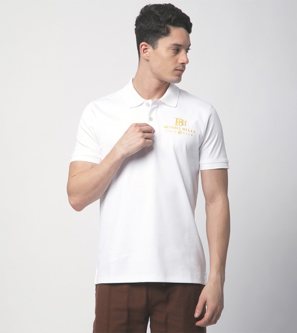 Logo Printed Short Sleeves Polo T-Shirt