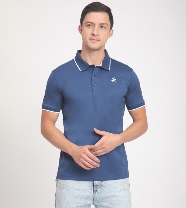 Logo Embroidered Short Sleeves Polo T-Shirt