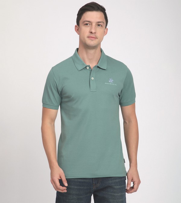 Logo Embroidered Core Pique Polo T-Shirt