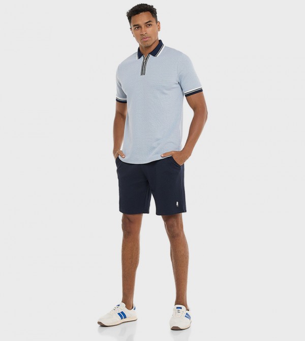 Textured Shorts with Drawstring Waist