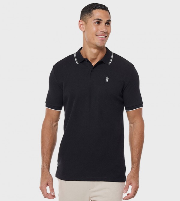 Logo Detail Polo T-Shirt With Short Sleeves