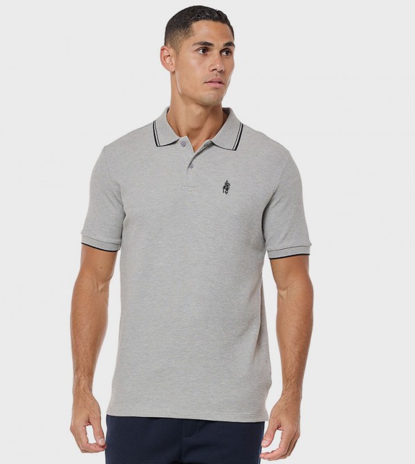 Logo Detail Polo T-Shirt With Short Sleeves