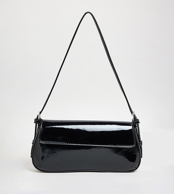 Glossy Flap Shoulder Bag