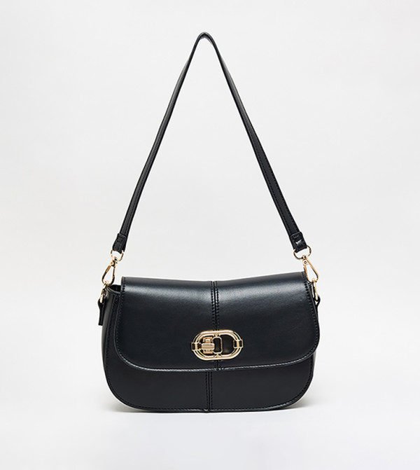 Solid Flap Shoulder Bag