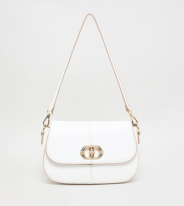 Solid Flap Shoulder Bag