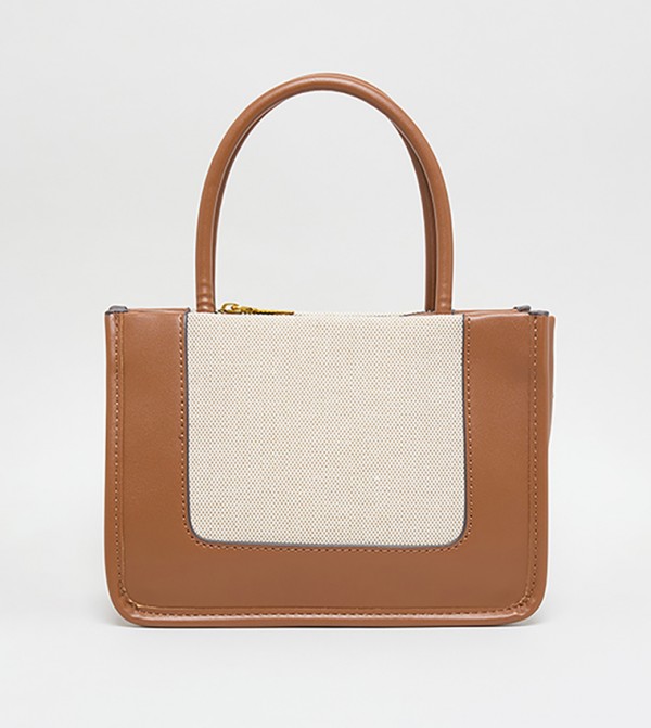 Color Block Tote Bag