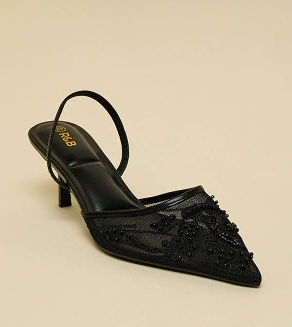 Embellished Slingback Pumps