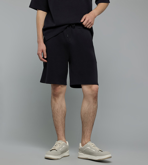 Solid Shorts with Drawstring Waist