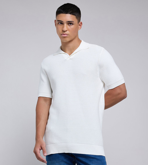 تيشيرت بولو سادة كم قصير 