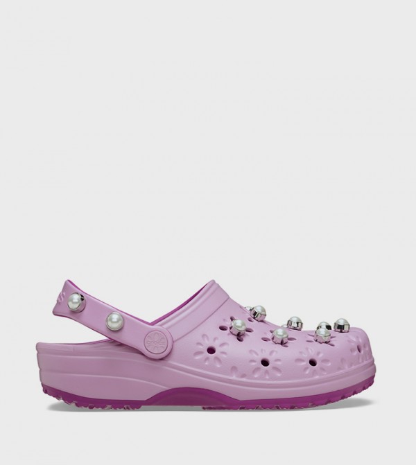 Floral Cutout Elevated Clog