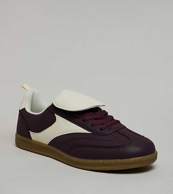 Color Block Lace Up Sneakers