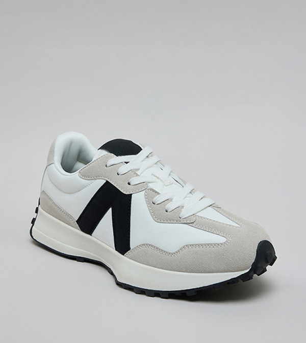 Color Block Lace Up Sneakers