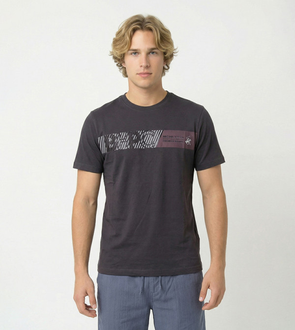 Logo Printed Crew Neck T-Shirt