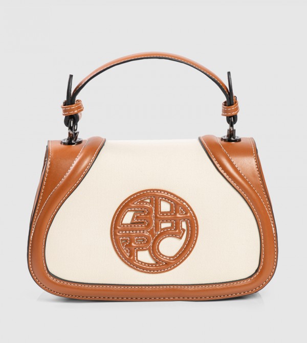 Color Block Top Handle Bag