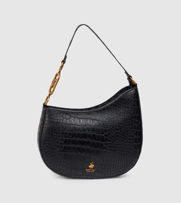 Croc Textured Shoulder Bag