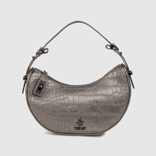 Croc Textured Shoulder Bag