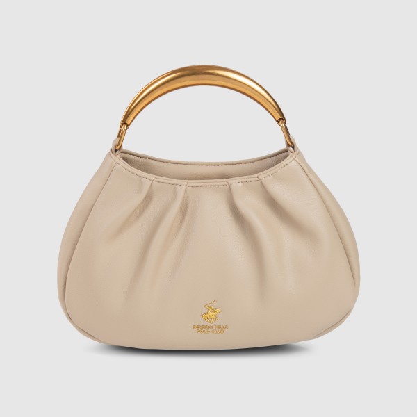 Textured Ruched Handheld Bag