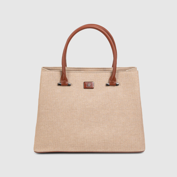 Textured Zippered Satchel Bag