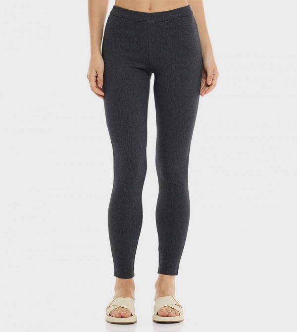 Solid Elastic Waist Leggings
