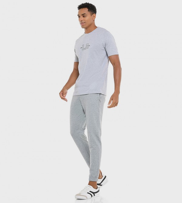 Solid Joggers with Drawstring Waist