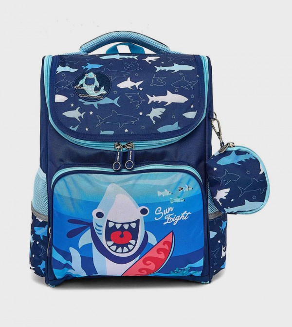 Printed Backpack With Pouch