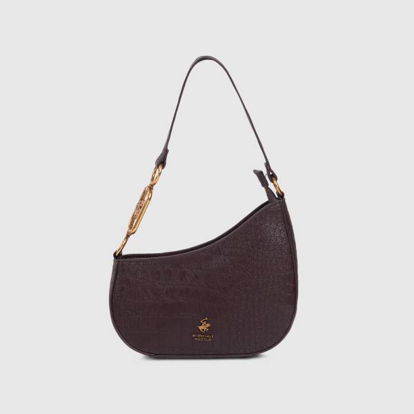 Croc Textured Shoulder Bag